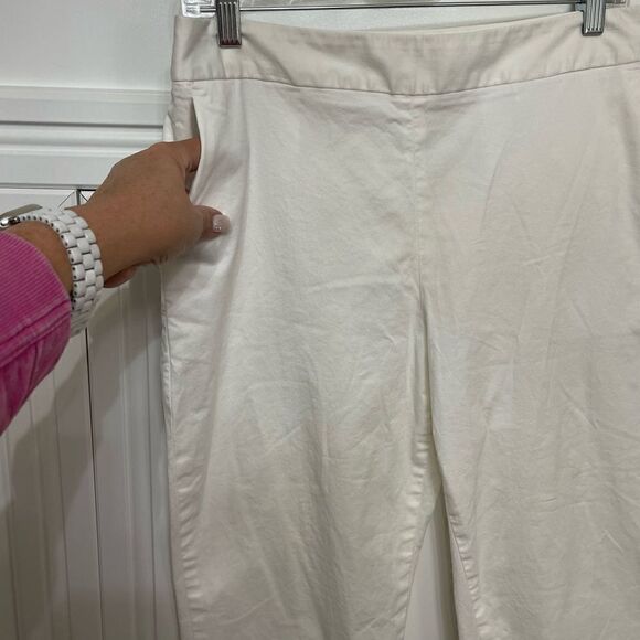Pendleton White‎ Side Zip Cropped Pants size 12 - Picture 2 of 6
